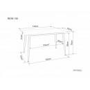 Стол обеденный SIGNAL RION серый лак/черный 130/70